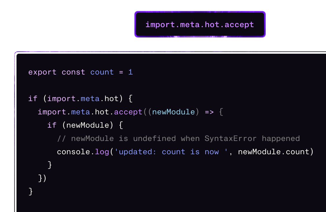 lightning fast hot module replacement